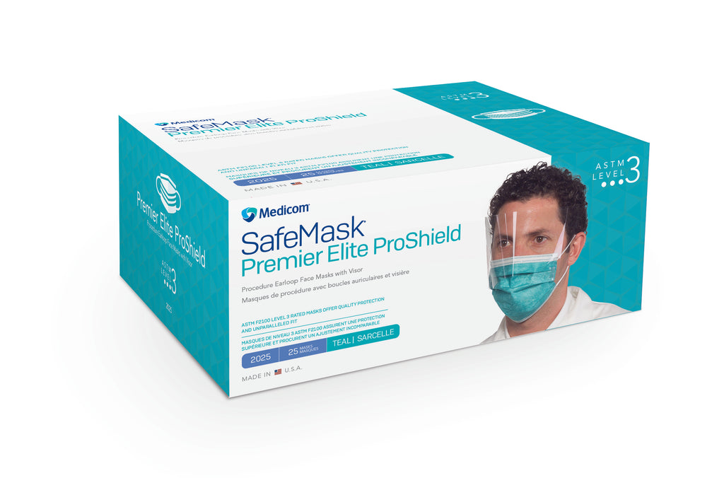 SafeMask TailorMade Earloop Mask Blue Level 3 50/Box - Dental Brands