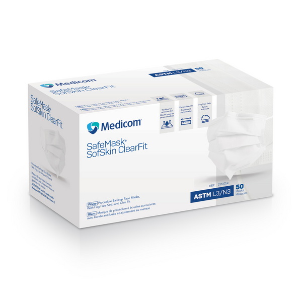 SafeMask SofSkin ClearFit Masks 50/Pk