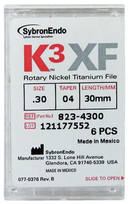 K3 XF NiTi Files 6/Pk