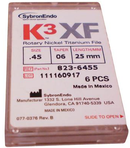 K3 XF NiTi Files 6/Pk