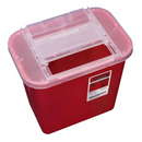 Sharps Container Clear Lid Red 2-Gal