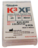 K3 XF NiTi Files 6/Pk