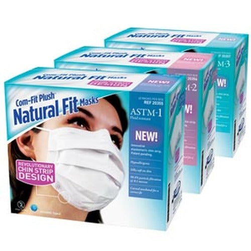 Com-Fit Plush Natural Fit Masks ASTM3 White 40/Bx