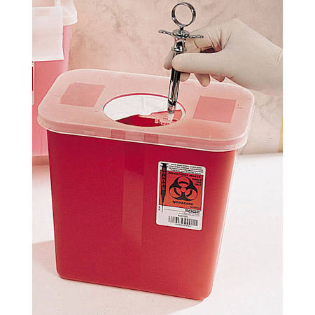 Sharps Container 2Gal Rotor Opening Lid