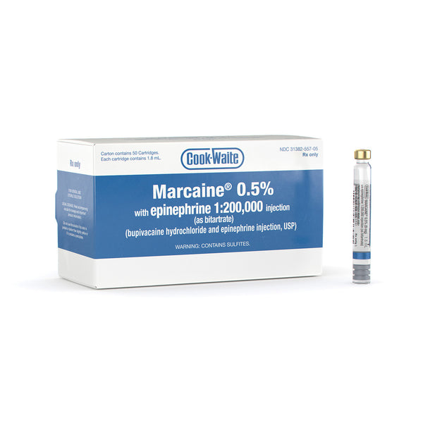 Marcaine 0.5% w/Epi 50/Bx
