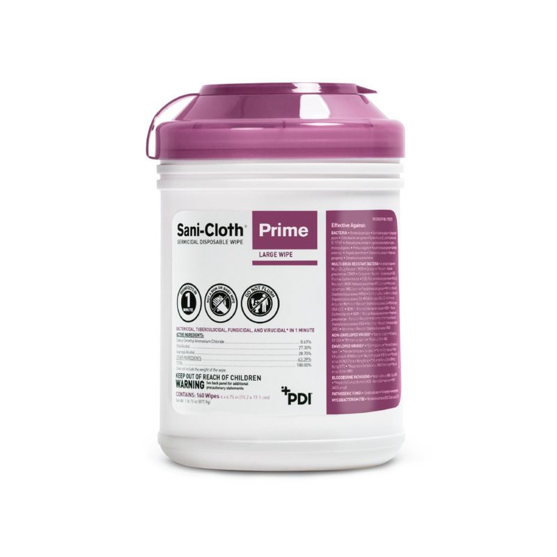 Sani-Cloth Prime Germicidal Wipes 160/Can x 12/Cs