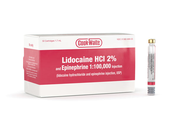 Lidocaine HCL 2% 50/Bx