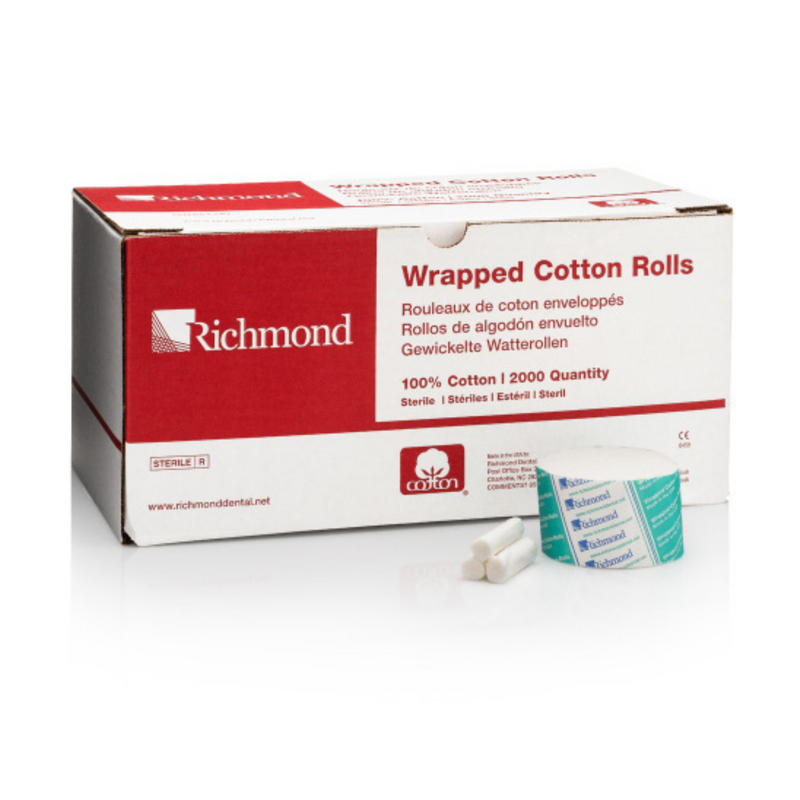 Cotton Rolls Wrapped 1.5" Sterile 2000/Bx