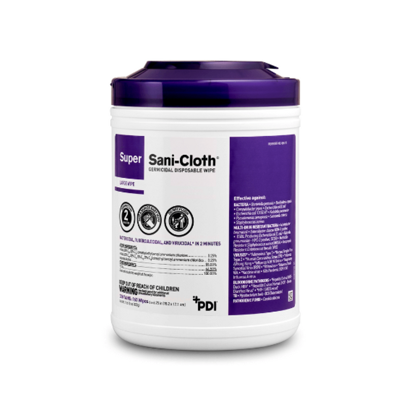 Super Sani-Cloth Germicidal Wipes X-Large 6/Cs