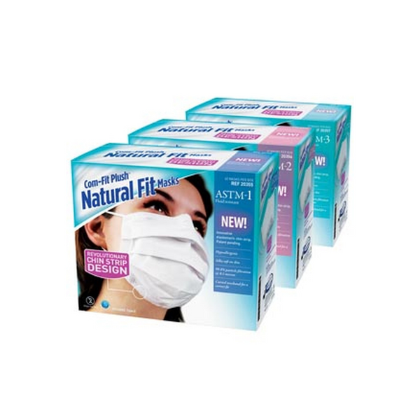 Com-Fit Plush Natural Fit Masks ASTM1 White 40/Bx