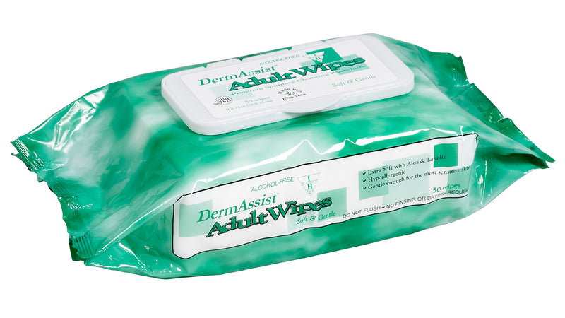 Dermassist Wipes 9" X 13" 50/Pk