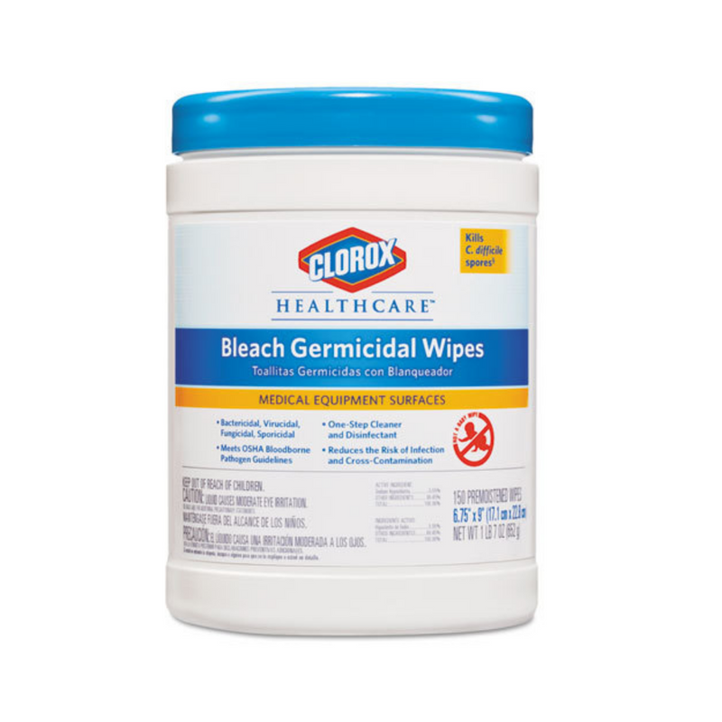 Clorox Bleach Germicidal Wipes 6"x5" 150/Can
