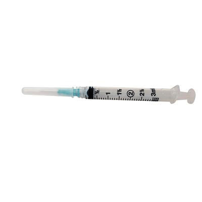 BD Luer Lock Syringe 21ga 3ml Syringe w/Needles 100/Bx