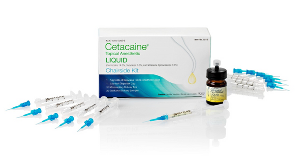 Cetacaine Chairside Kit 14g Liquid, 20 Tips, 20 Syringes