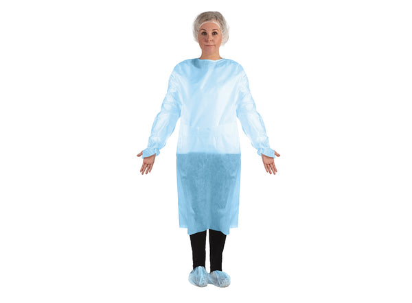 Isolation Gown Regular Blue 50/Pk