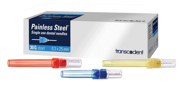Painless Steel Needles Plastic Hub Needles 100/Bx
