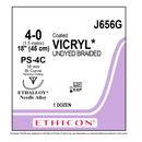 Sutures Vicryl 4-0 18 Undyed Braided PS-4C 12/Bx