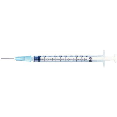 Tuberculin Syringe w/1Ml Needle Slip Tip 25G X 5/8" 100/Bx