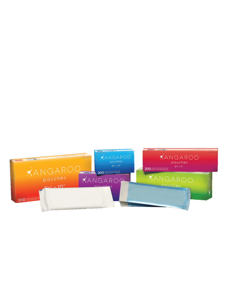 Kangaroo Sterilization Pouches 5.25" x 11" 200/Bx x 10/Cs