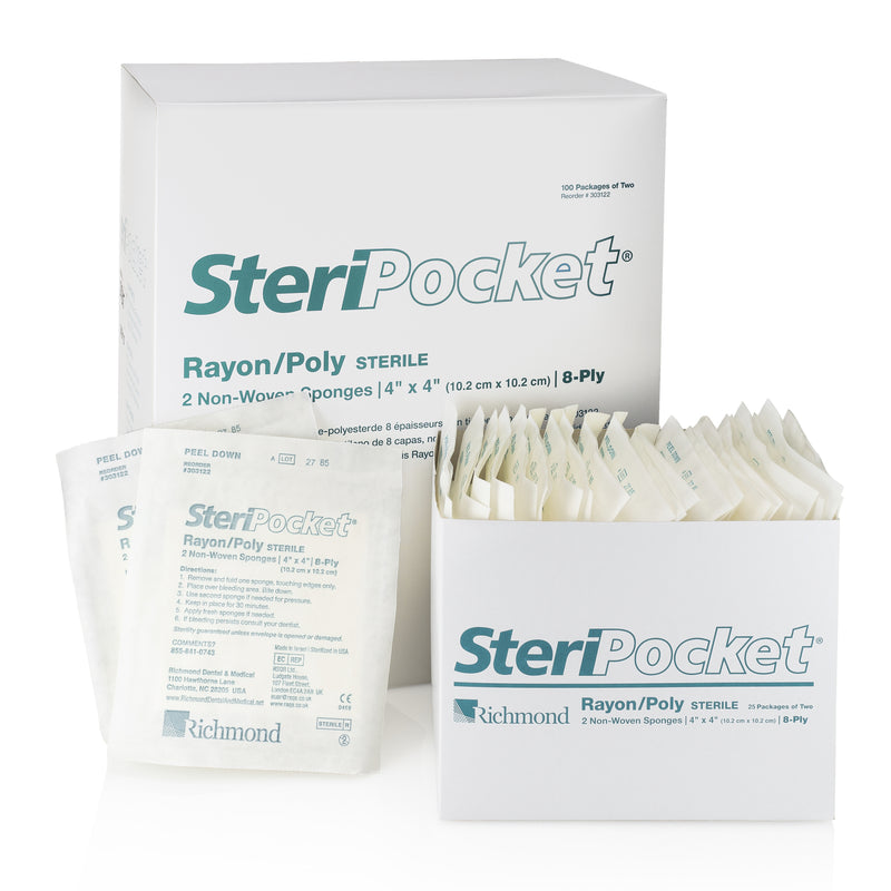 Steripocket 4 x 4 Sterile N/W 100/Bx