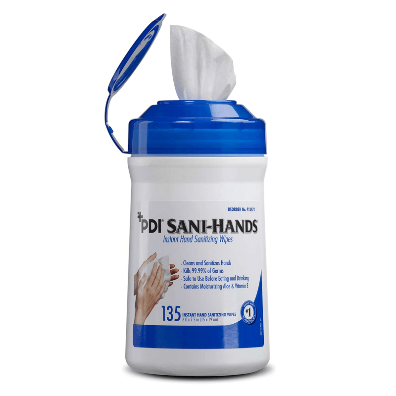 Sani-Hands Instant Hand Wipes 6" x 7.5" 135/Pk